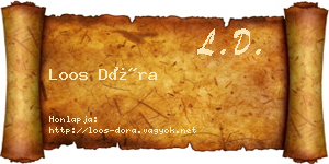 Loos Dóra névjegykártya